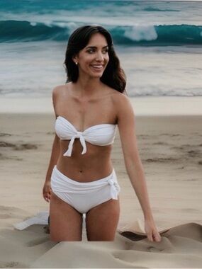 Albion Fit Simone Swimsuit Top Bandeau Size Medium